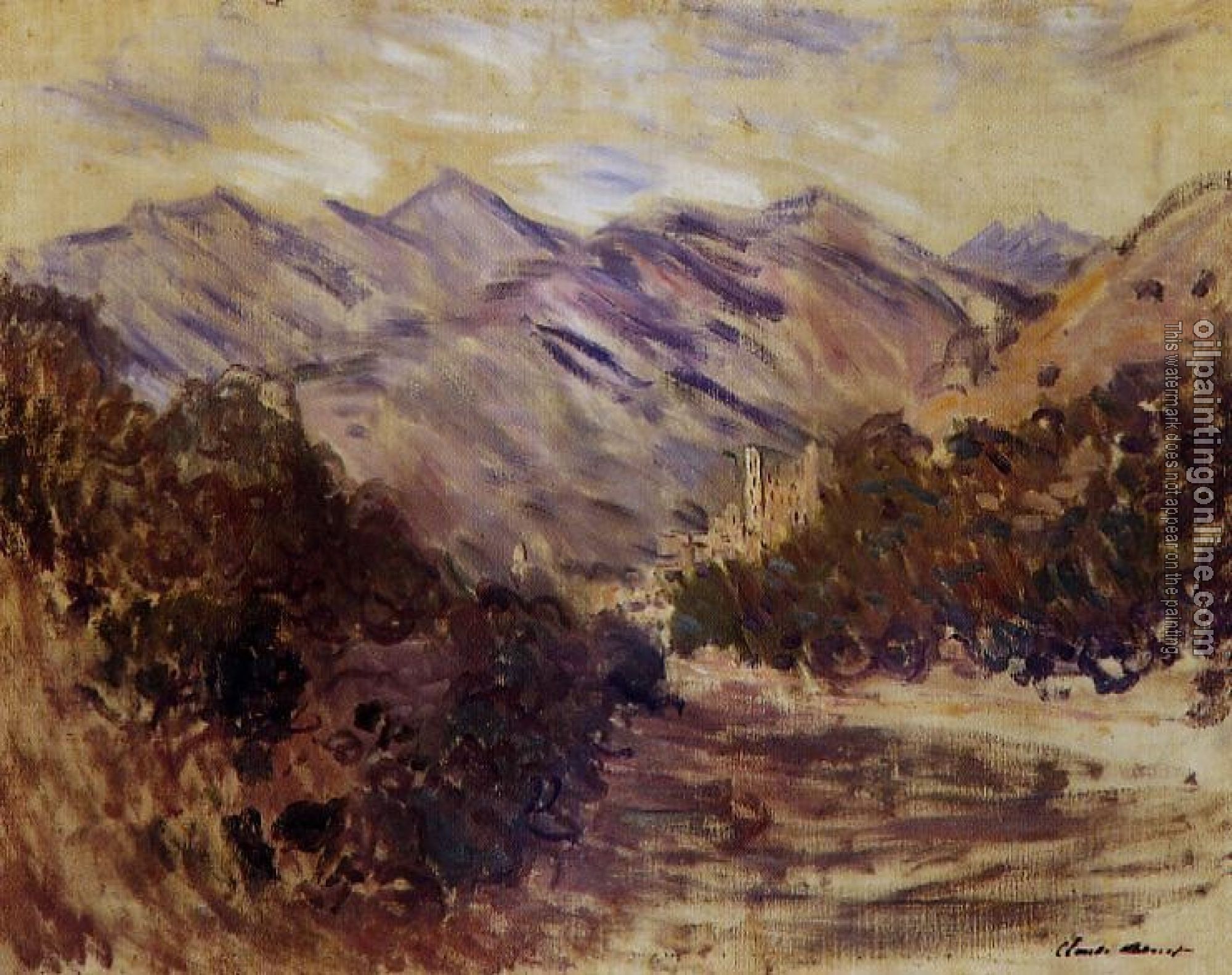 Monet, Claude Oscar - The Valley of the Nervia with Dolceacqua